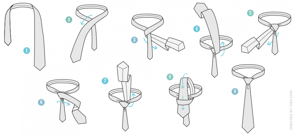 วิธีผูกไทแบบ half-windsor-knot-tying-instructions