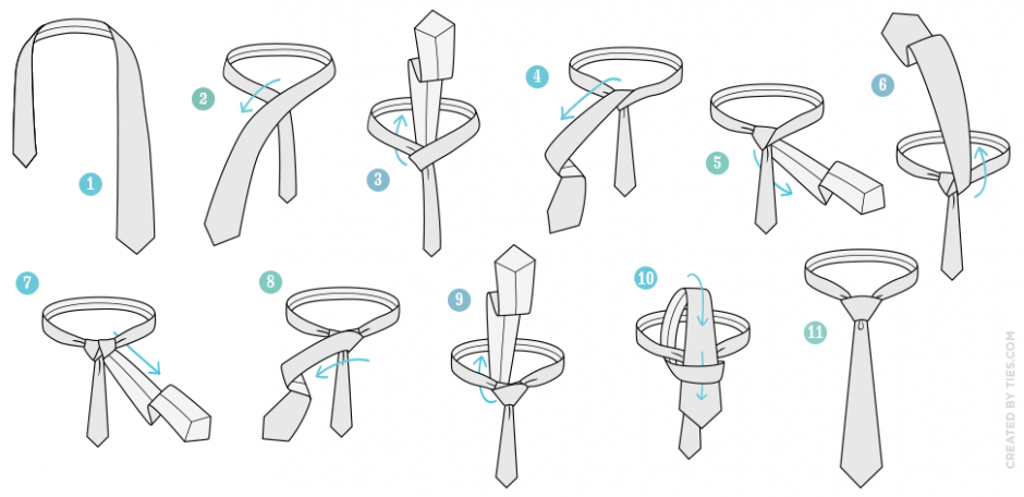 วิธีผูกไทแบบ windsor-knot-tying-instructions