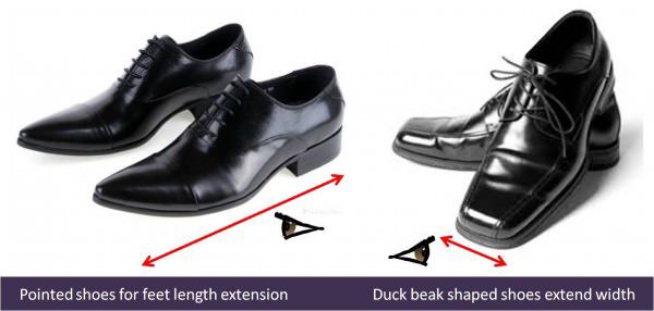 วิธีแต่งตัวให้ดูสูง รองเท้าทรงแหลม
