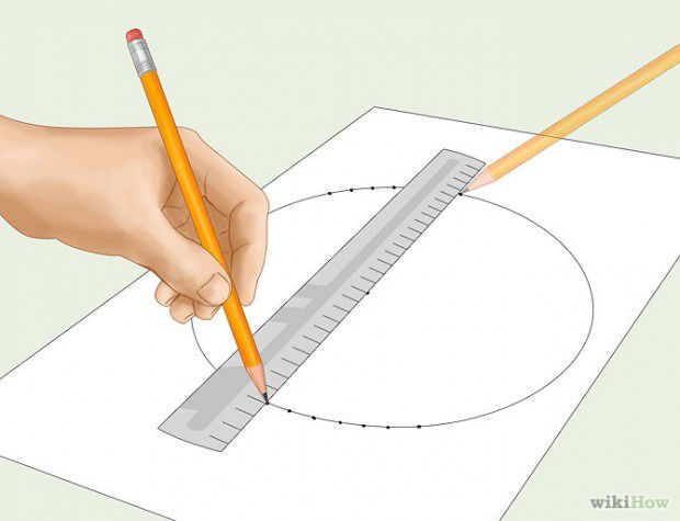 วิธีวาดวงกลมโดยใช้ไม้บรรทัด